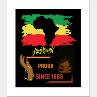 Juneteenth Pride black pride proud since 1865 Posters and Art